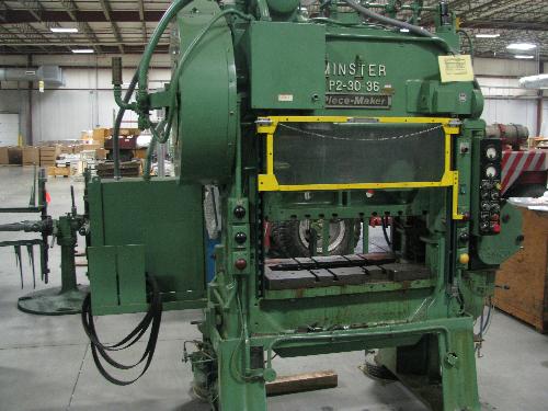 cal Press. S/N. P2-30-6128; Stroke Length 2", Strokes Per Minute 90-250, SHOB 8.5", Vamco Feeder F-